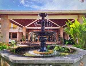 a water fountain in front of a building at Tiara Labuan Hotel in Labuan