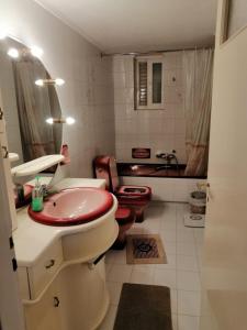 莫奈姆瓦夏的住宿－Cosmo luxury rooms，一间带水槽和卫生间的浴室
