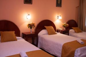 Letto o letti in una camera di Hotel Vilandre