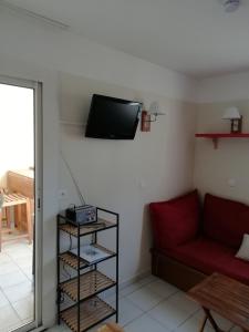 TV a/nebo společenská místnost v ubytování LES GRANDS PINS