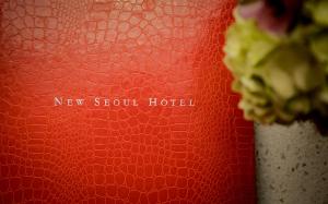 a close up of a new seoul hotel book at Olyver Hotel in Los Angeles