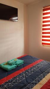 Säng eller sängar i ett rum på Turismo FORTALEZA PATAGONIA