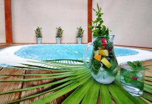 Bazén v ubytování Wellness Hotel Bozeňov nebo v jeho okolí