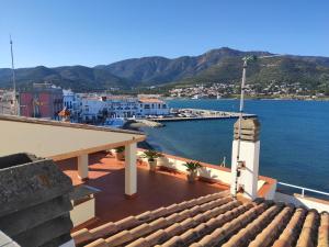 una vista del océano desde el techo de un edificio en Un racò a L'Alt Empordà, en Port de la Selva