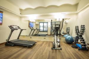 Fitness centrum a/nebo fitness zařízení v ubytování Hotel Diament Plaza Gliwice