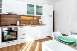 Kuchyň nebo kuchyňský kout v ubytování Apartments Tanya