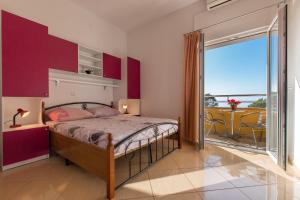 Posteľ alebo postele v izbe v ubytovaní Studio apartments Zloic in Krvavica