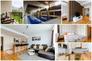 Istumisnurk majutusasutuses Flat at the Danube with wellness
