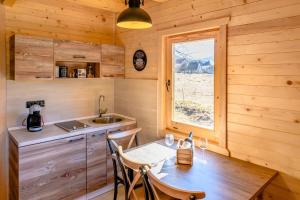 Kuchyň nebo kuchyňský kout v ubytování Happy2cu Cabin