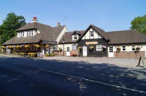 un edificio al lado de una calle en The Flying Bull Inn, en Liss