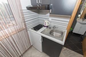 Kuchyňa alebo kuchynka v ubytovaní Studio apartments Zloic in Krvavica