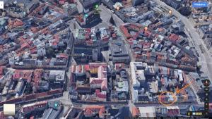 Nespecifikovaný výhled na destinaci Olomouc nebo výhled na město při pohledu z apartmánu