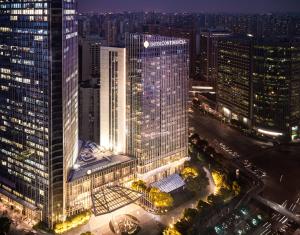 上海景观或在酒店看到的城市景观