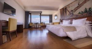 Llit o llits en una habitació de Hotel Annapurna View Sarangkot