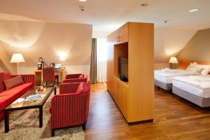 Katil atau katil-katil dalam bilik di Hotel Banana City Winterthur