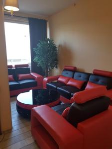 Posezení v ubytování Hotell Skinnargården