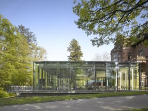 a glass house on the side of a building at Evangelische Tagungsstätte Bad Boll in Göppingen
