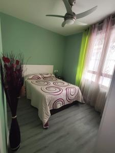 Ένα ή περισσότερα κρεβάτια σε δωμάτιο στο Apartamento Angustias plaza parking gratis privada incluida