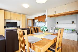 Kuchyň nebo kuchyňský kout v ubytování Apartmán Klínovec 365