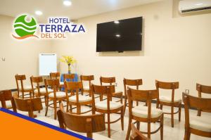 TV a/nebo společenská místnost v ubytování Hotel Terrasol