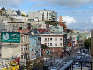 a view of a city with buildings and a street at Royal Pacific Motor Inn in San Francisco