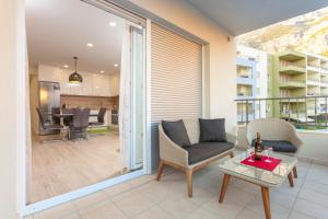 Χώρος καθιστικού στο CENTER NEW APARTMENT KRIVIC