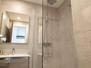 bagno con doccia e lavandino di HYPERCENTRE/LAMARTINE APPART 211 a Nizza
