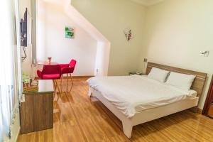 Cama o camas de una habitación en Villa Đăng Nguyên