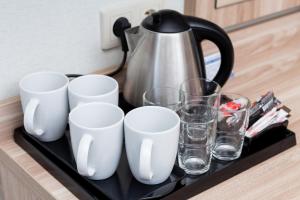 Příslušenství pro přípravu čaje a kávy v ubytování Nawigator SPA