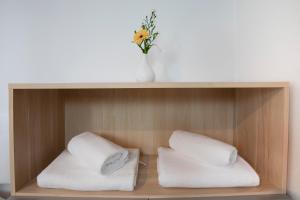 Postel nebo postele na pokoji v ubytování Tolles Einfamilienhaus nahe dem Bodensee