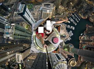 Letecký snímek ubytování Princess Tower highest world Penthouse floor 86!