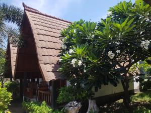 a house with a tree in front of it at Tapada in Gili Air