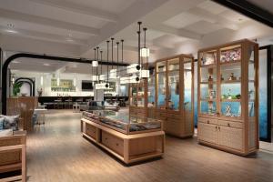 a large room with many glass display cases at Melia Koh Samui in Choeng Mon Beach