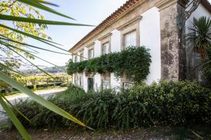 an old building with plants on the side of it at Casa da Várzea in Beiral do Lima