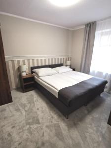 Łóżko lub łóżka w pokoju w obiekcie Pokoje gościnne Rubin