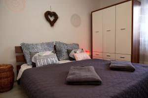 Кровать или кровати в номере Apartman Biskupice