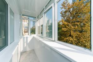 Balkón alebo terasa v ubytovaní New apartment on Starokyivska 1/5