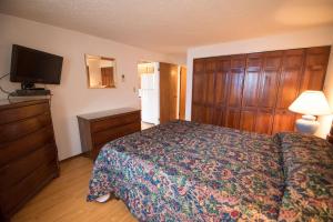 מיטה או מיטות בחדר ב-Windsong Guest Apartments