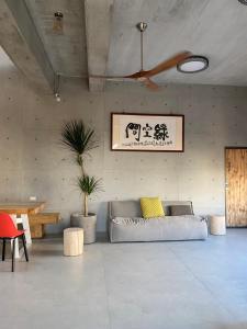 Ruang duduk di 綠空間民宿