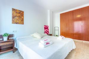 Apart-rent Apartment Blaucel 0086 tesisinde bir odada yatak veya yataklar