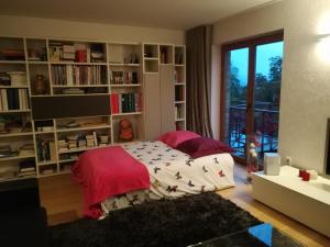 una camera con letto e libreria di Carpe Diem a Mont