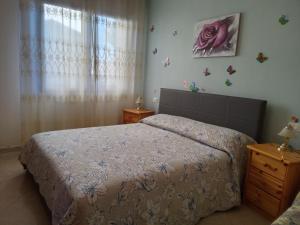 1 dormitorio con 1 cama, vestidor y ventana en Come a casa - near VENEZIA, en Oriago Di Mira