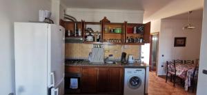 a kitchen with a washer and dryer in a room at Appartement Miradorgolf in Cabo Negro