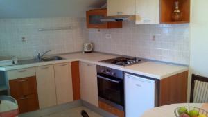 Kuchyň nebo kuchyňský kout v ubytování Vacation apartments Feniks