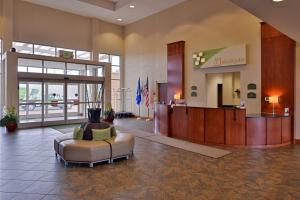 a lobby of a hospital with a waiting room at Holiday Inn Madison at The American Center by IHG in Madison +71 photos