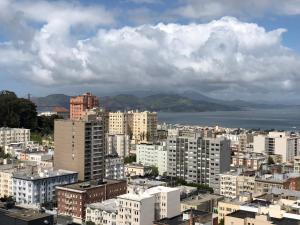 a view of a city with buildings and the ocean at Holiday Inn San Francisco - Golden Gateway newly renovated with No Resort Fee in San Francisco