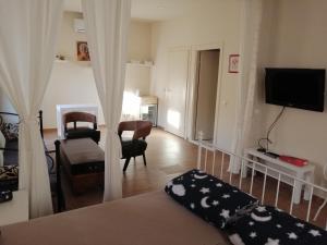 TV a/nebo společenská místnost v ubytování Retro apartment