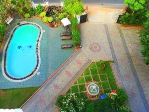 an overhead view of a swimming pool in a yard at Euro Star Hotel in Katunayaka