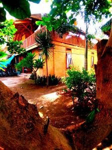 a building with a tree in front of it at Lima Bintang in Gili Trawangan