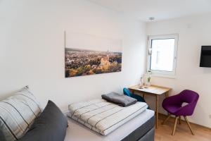 TV a/nebo společenská místnost v ubytování AMBERG APART - Apartment B - Wohnraum auf Zeit